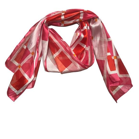 Accessories - SILK SCARF.  BL/RD11